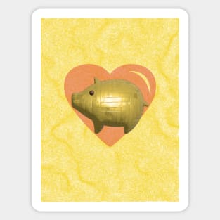 Golden piggie Sticker